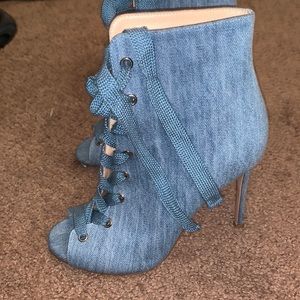 Gianvito rossi denim bootie